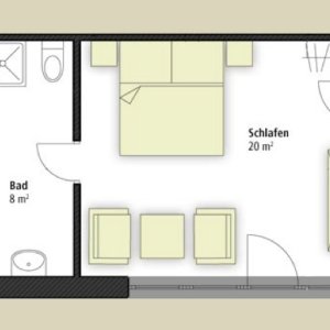 Bild 2/3 Bild 2 von 3 der Galerie "Zimmer 11"