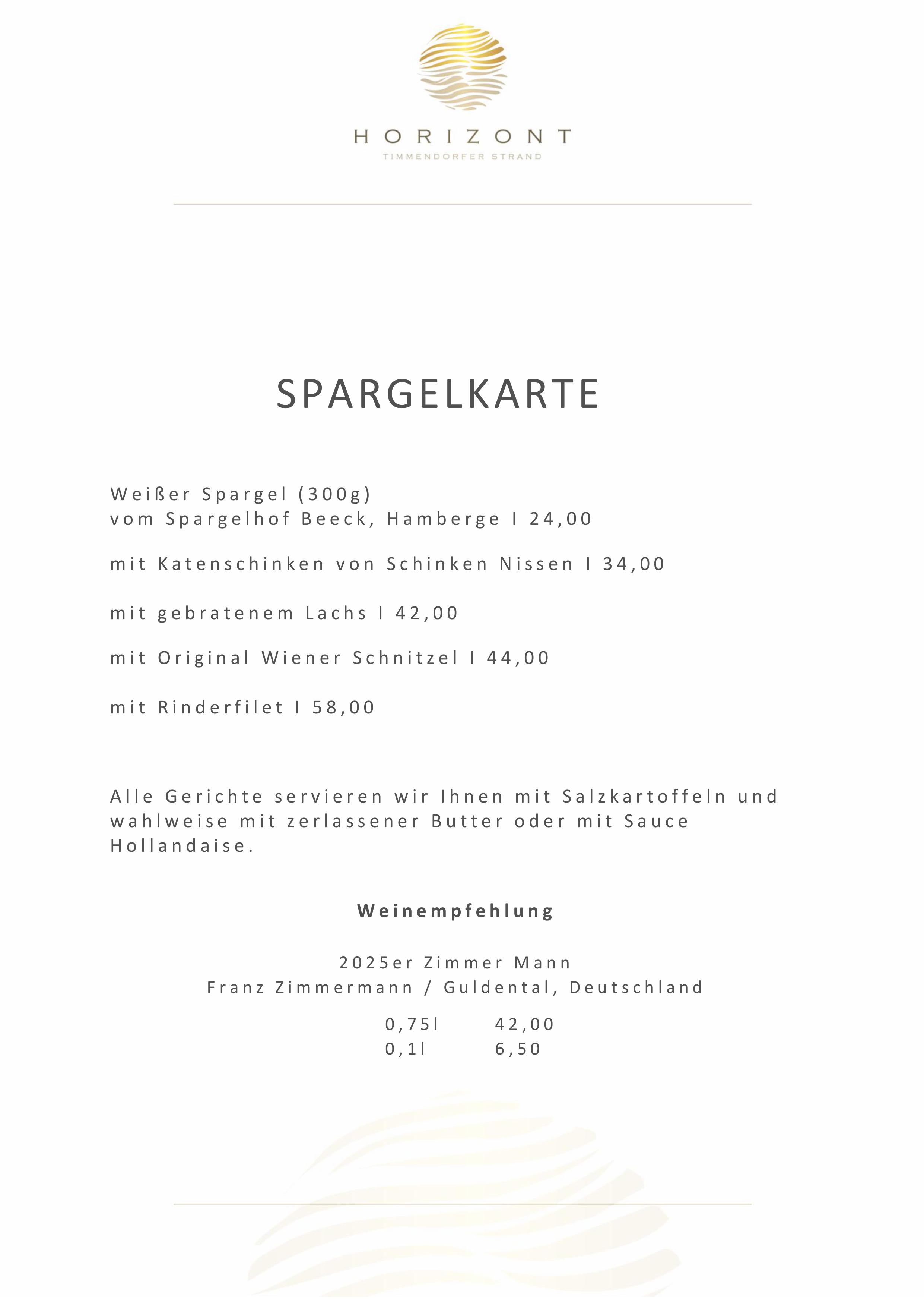 Speisekarte Seite 1 Speisekarte